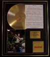 BOB MARLEY/CD GOLD DISC, SONG SHEET & PHOTO/ALBUM EXODUS/SONG SHEET ONE LOVE