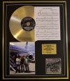 BON JOVI/CD GOLD DISC, SONG SHEET & PHOTO/ALBUM SLIPPERY WHEN WET/SONG SHEET LIVIN' ON A PRAYER
