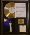 CELINE DION/CD GOLD DISC, SONG SHEET & PHOTO/ALBUM FALLING INTO YOU/SONG SHEET ALL BY MYSELF