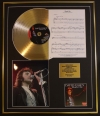 DAVID ESSEX/CD GOLD DISC, SONG SHEET & PHOTO DISPLAY/ALBUM ROCK ON/SONGSHEET ROCK ON