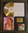 DIDO/CD GOLD DISC, SONG SHEET & PHOTO DISPLAY/ALBUM LIFE FOR RENT/SONGSHEET WHITE FLAG