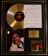 ENGELBERT HUMPERDINCK/CD GOLD DISC, SONG SHEET & PHOTO DISPLAY/ALBUM SPANISH EYES/SONGSHEET RELEASE