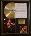 GLORIA ESTEFAN/CD GOLD DISC, SONG SHEET & PHOTO DISPLAY/ALBUM LET IT LOOSE/SONGSHEET RHYTHM IS GONNA