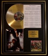IRON MAIDEN/CD GOLD DISC, SONG SHEET & PHOTO DISPLAY/ALBUM/NUMBER OF THE BEAST/SONGSHEET RUN TO THE