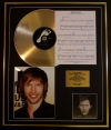 JAMES BLUNT/CD GOLD DISC, SONG SHEET & PHOTO DISPLAY/ALBUM MOON LANDING/SONGSHEET BONFIRE HEART