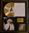 JAMIROQUAI/CD GOLD DISC, SONG SHEET & PHOTO DISPLAY/ALBUM RETURN OF SPACE COWBOY/SONGSHEET SPACE