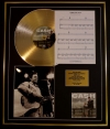 JOHNNY CASH/CD GOLD DISC, SONG SHEET & PHOTO DISPLAY/ALBUM I WALK THE LINE/SONGSHEET I WALK THE LINE