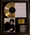 JOHNNY MATHIS/CD GOLD DISC, SONG SHEET & PHOTO DISPLAY/ALBUM ULTIMATE COLLECTION /SONGSHEET WHEN A C