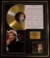 KIM WILDE/CD GOLD DISC, SONG SHEET & PHOTO DISPLAY/ALBUM KIM WILDE/SONGSHEET KIDS IN AMERICA