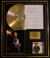 MICHAEL JACKSON/CD GOLD DISC, SONG SHEET & PHOTO DISPLAY/ALBUM BAD/SONGSHEET BAD