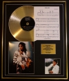 MICHAEL JACKSON/CD GOLD DISC, SONG SHEET & PHOTO DISPLAY/ALBUM THRILLER/SONGSHEET THRILLER