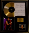 NATALIE IMBRUGLIA/CD GOLD DISC, SONG SHEET & PHOTO DISPLAY/ALBUM LEFT OF THE MIDDLE/SONGSHEET TORN