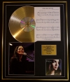 NORAH JONES/CD GOLD DISC, SONG SHEET & PHOTO DISPLAY/ALBUM COME AWAY WITH ME/SONGSHEET COME AWAY WIT