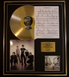 OASIS/CD GOLD DISC, SONG SHEET & PHOTO DISPLAY/ALBUM (WHAT'S THE STORY)/SONGSHEET WONDERWALL