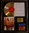 RED HOT CHILI PEPPERS/CD GOLD DISC, SONG SHEET & PHOTO DISPLAY/ALBUM CALIFORNICATION/SONGSHEET CALIF
