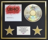 UB40/CD DISPLAY/LIMITED EDITION/COA/PRESENT ARMS
