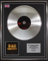 BAD COMPANY/LTD EDITION CD PLATINUM DISC/RECORD/IN CONCERT