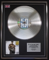 50 CENT/LTD EDITION CD PLATINUM DISC/RECORD/THE MASSACRE