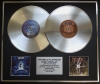 AC/DC/Double Platinum Disc Record Display Ltd Edition BALLBREAKER & STIFF UPPER LIP