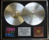 AEROSMITH/Double Platinum Disc Record Display Ltd Edition DONE WITH MIRRORS & PERMANENT VACATION