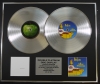 THE BEATLES/Double Platinum Disc Record Display Ltd Edition THE WHITE ALBUM & YELLOW SUBMARINE