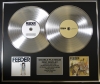FEEDER/Double Platinum Disc Record Display Ltd Edition COMFORT IN SOUND & PUSHING THE SENSES