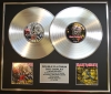 IRON MAIDEN/Double Platinum Disc Record Display Ltd Edition THE NUMBER OF THE BEST & PIECE OF MIND