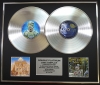 IRON MAIDEN/Double Platinum Disc Record Display Ltd Edition POWERSLAVE & SOMEWHERE IN TIME