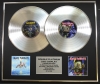 IRON MAIDEN/Double Platinum Disc Record Display Ltd Edition 7TH SON OF A 7TH SON & NO PRAYER FOR
