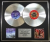 IRON MAIDEN/Double Platinum Disc Record Display Ltd Edition BRAVE NEW WORLD & DANCE OF DEATH