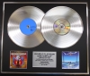 JOURNEY/Double Platinum Disc Record Display Ltd Edition DONT STOP BELIEVIN & RAISED ON RADIO