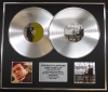 JOHNNY CASH/Double Platinum Disc Record Display Ltd Edition AT FOLSOM PRISON & I WALK THE LINE