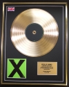 ED SHEERAN/LTD. EDITION CD GOLD DISC/RECORD/X