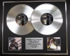 STEVIE RAY VAUGHAN/Double Platinum Disc Record Display Ltd Edition TEXAS FLOOD & COULDNT STAND THE