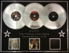 AC/DC/TRIPLE PLATINUM ALBUM DISPLAY/POWERAGE + HIGHWAY TO HELL+ BACK IN BLACK/COA