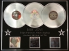 BON JOVI/TRIPLE PLATINUM ALBUM DISPLAY/7800' FARENHEIT + SLIPPERY WHEN WET + NEW JERSEY/COA