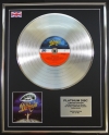 THE DARKNESS/LTD EDITION CD PLATINUM DISC/RECORD/PERMISSION TO LAND
