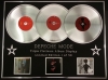 DEPECHE MODE/TRIPLE PLATINUM ALBUM DISPLAY/BLACK CELEBRATION + VIOLATOR + PLAYING THE ANGEL/COA