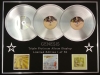 GENESIS/TRIPLE PLATINUM ALBUM DISPLAY/NURSERY CRYME + FOXTROT + SELLING ENGLAND BY THE POUND/COA