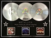 METALLICA/TRIPLE PLATINUM ALBUM DISPLAY/KILL EM ALL + RIDE THE LIGHTNING + MASTER OF PUPPETS