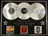 METALLICA/TRIPLE PLATINUM ALBUM DISPLAY/RELOAD + ST.ANGER + DEATH MAGNETIC