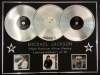 MICHAEL JACKSON/TRIPLE PLATINUM ALBUM DISPLAY/THRILLER + BAD + DANGEROUS