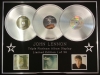 JOHN LENNON/TRIPLE PLATINUM ALBUM DISPLAY/PLASTIC ONO BAND + IMAGINE  + THE COLLECTION