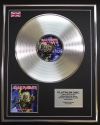 IRON MAIDEN/LTD EDITION CD PLATINUM DISC/RECORD/NO PRAYER FOR THE DYING