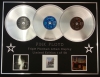 PINK FLOYD/TRIPLE PLATINUM ALBUM DISPLAY/DARK SIDE OF THE MOON +WISH YOU WERE HERE + ANIMALS