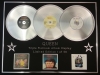QUEEN/TRIPLE PLATINUM ALBUM DISPLAY/A KIND OF MAGIC + THE MIRACLE + INNUENDO