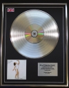KYLIE MINOGUE/LTD EDITION CD PLATINUM DISC/RECORD/FEVER