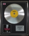 LULU/LTD EDITION CD PLATINUM DISC/RECORD/THE GREATEST HITS