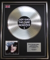 LADY GAGA/LTD EDITION CD PLATINUM DISC/RECORD/THE FAME
