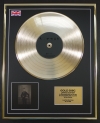 DAVID BOWIEJLS/LTD. EDITION CD GOLD DISC/RECORD/BLACKSTAR